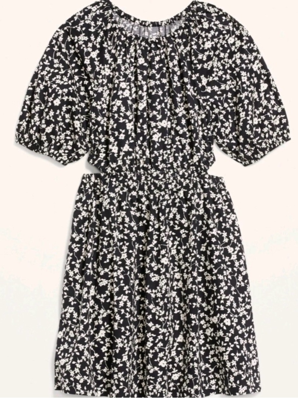 Old Navy Black and White Floral Dress